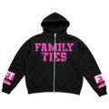 Black & Double Pink “ROYALTY” Rhinestone Zip-Up
