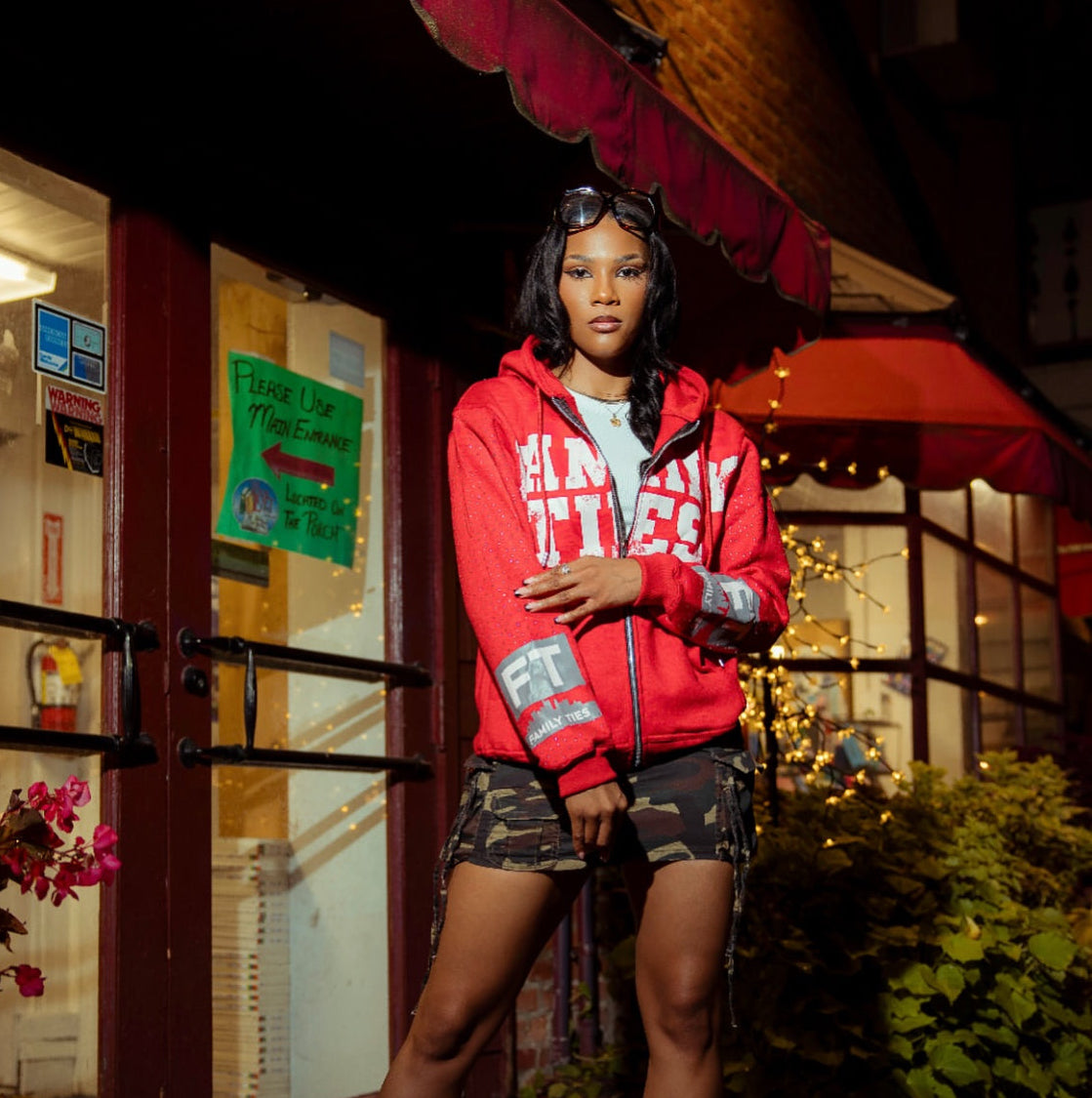 Red “ROYALTY” Rhinestone Zip-Up