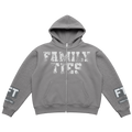 Grey “ROYALTY” Rhinestone Zip-Up