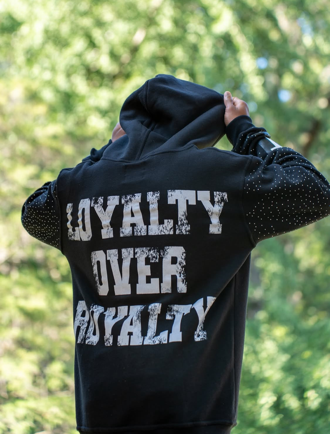 Black “ROYALTY” Rhinestone Zip-Up