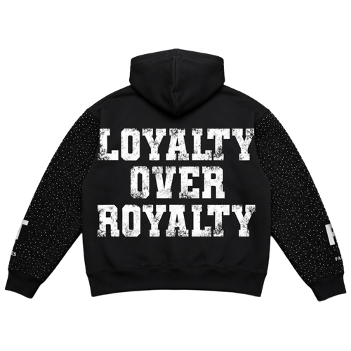 Black “ROYALTY” Rhinestone Zip-Up