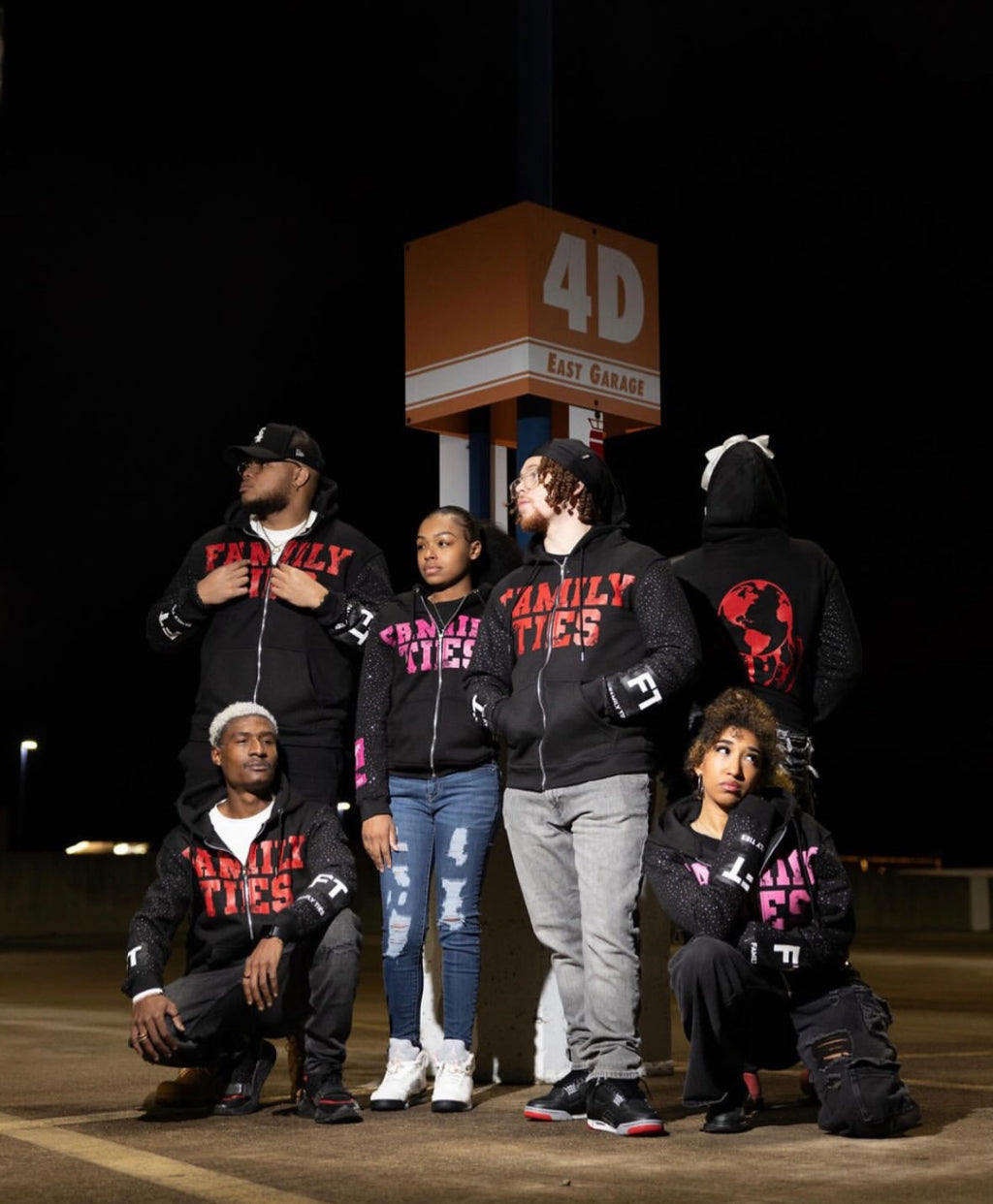 Black & Red “ROYALTY” Rhinestone Zip-Up