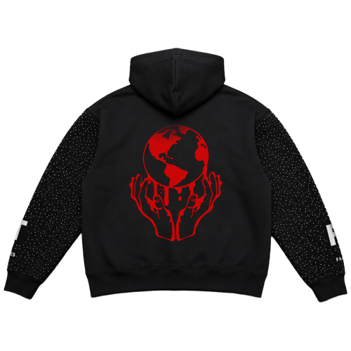 Black & Red “ROYALTY” Rhinestone Zip-Up