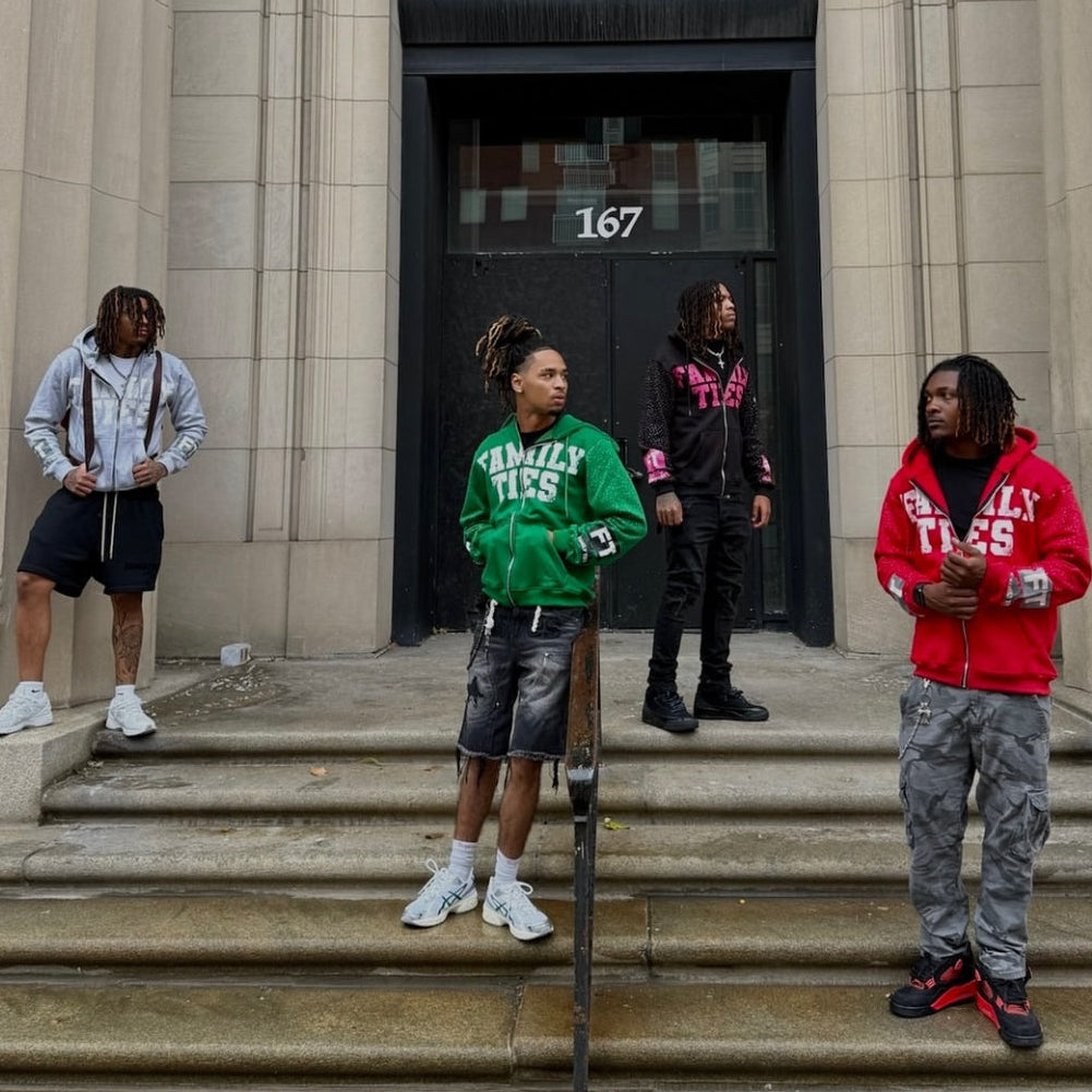Green “ROYALTY” Rhinestone Zip-Up