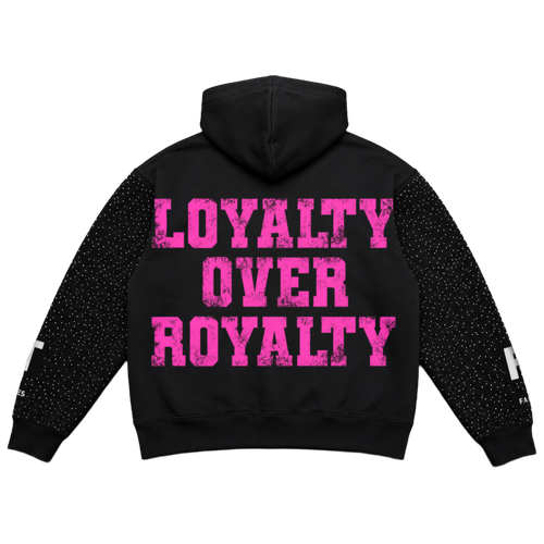 Black & Pink “ROYALTY” Rhinestone Zip-Up (Copy)