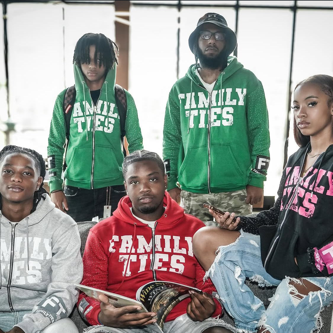 Green “ROYALTY” Rhinestone Zip-Up